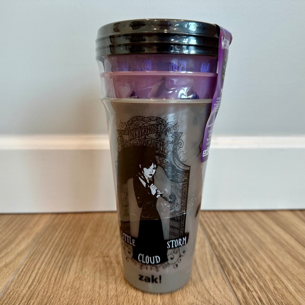 Zak! Designs 3-Pack Wednesday Nevermore Academy Glow in the Dark Tumblers 25 oz